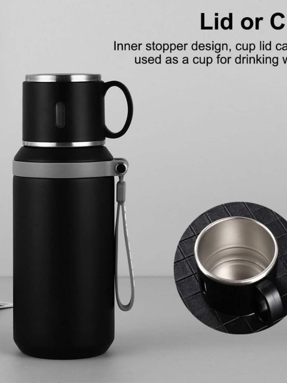 Stainless Steel Thermos Bottle Leakproof Insulated Water Bottle(1 Pack)